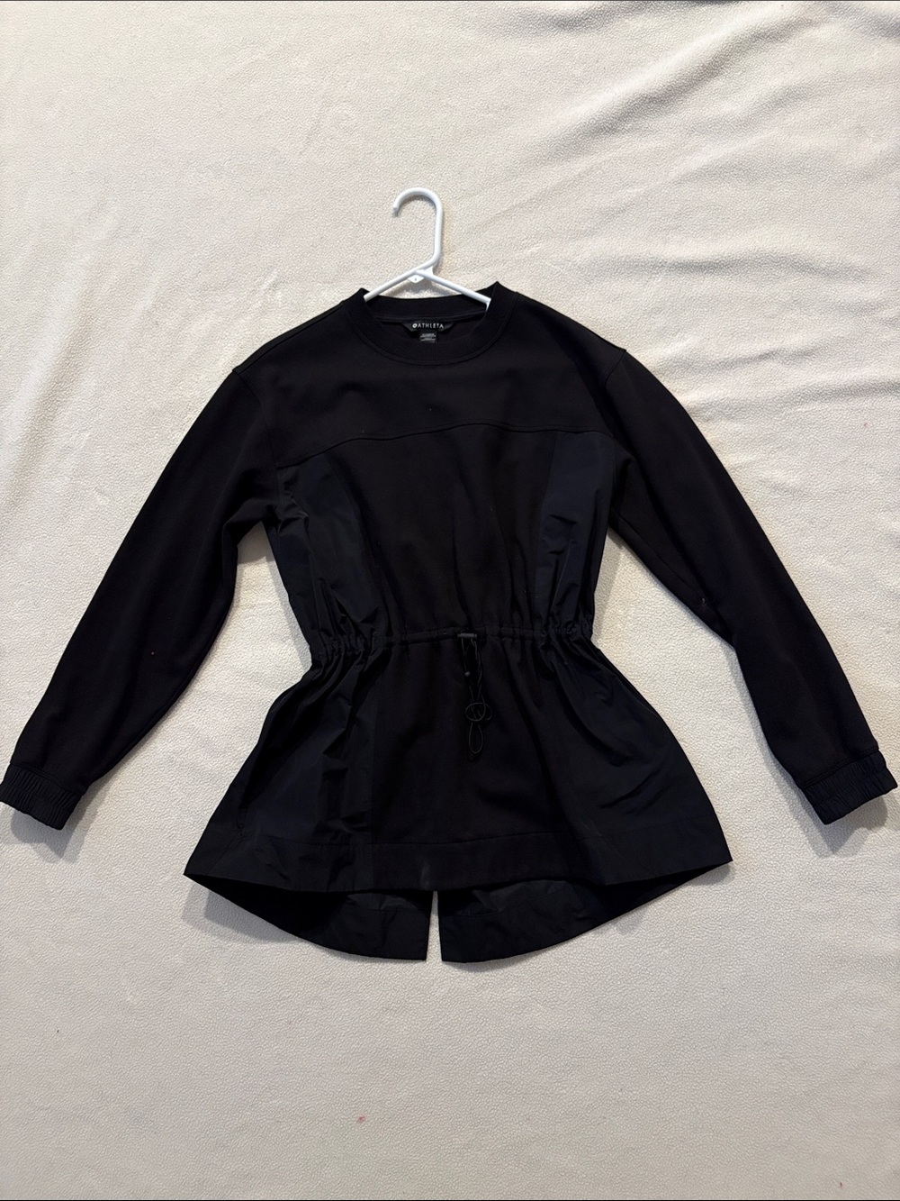 Athleta Black Drawstring-Waist Pullover
